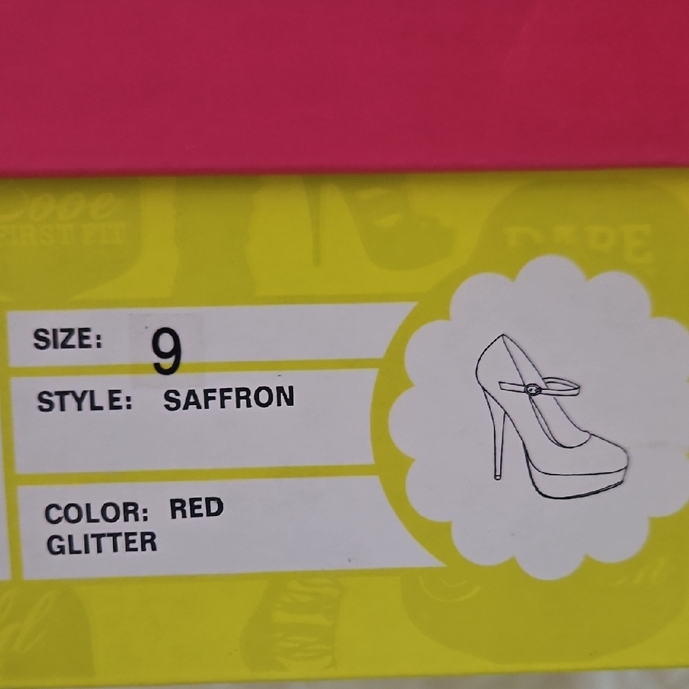 Charlotte Russe Sparkling Red Heels - Picture 5 of 5